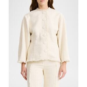 By Malene Birger Vascaya Fringed Bouclé Blazer Medium NWOT